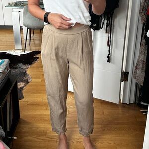 Khaki ankle length pants